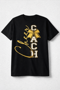 Cheer Coach Glitter Graphic T-Shirt